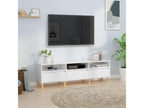 Meuble TV blanc brillant 150x30x44.5 cm bois d'ingénierie VBDU18068