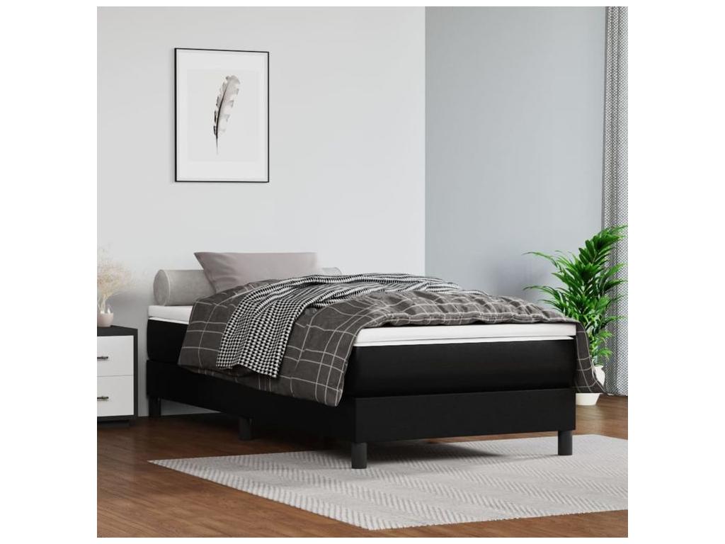 Cadre de lit Noir 90x200 Similicuir YUKF03791