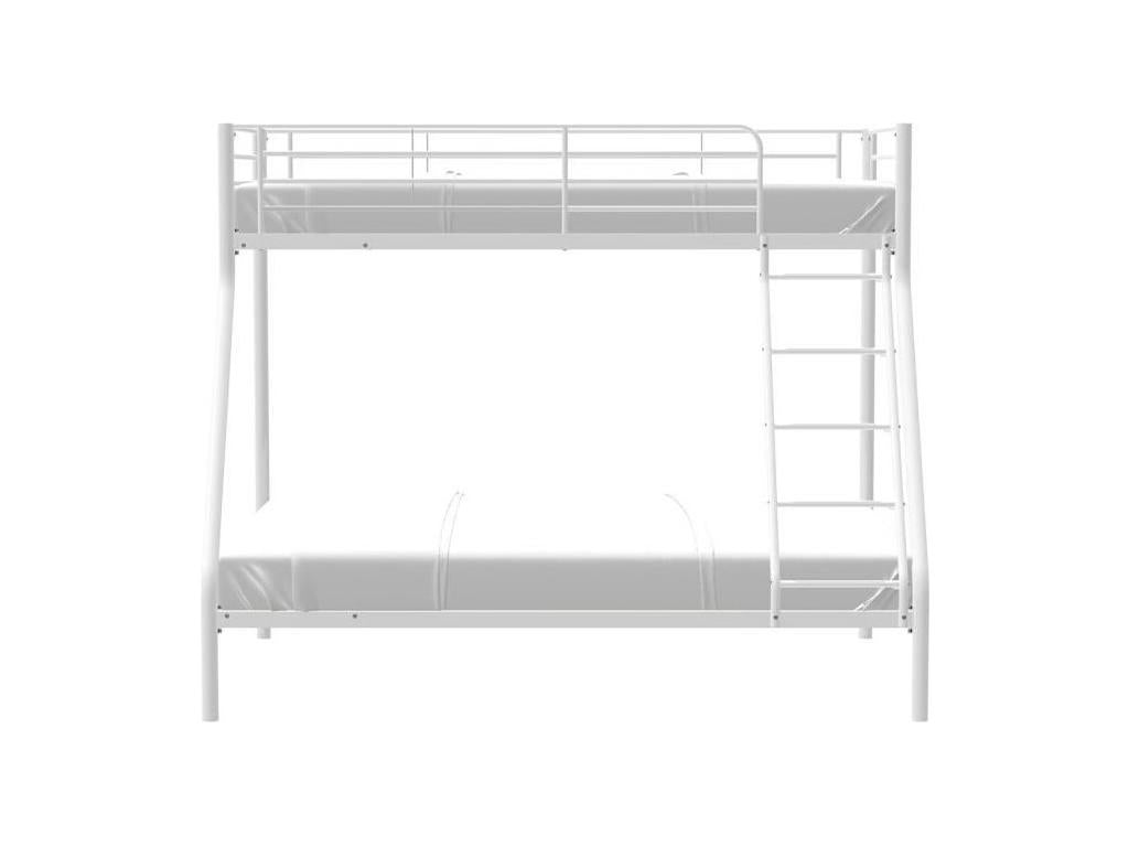 Lits superposés Boislis - Blanc - Métal - 90/140x190 cm - Sommiers inclus FYYM71004