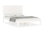 Cadre de lit sans matelas blanc 140x190 cm bois de pin massif YDFJ89404