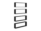 Étagères Ventoriq murales 4 pcs noir 100x15x30 cm bois d'ingénierie BWMT79377