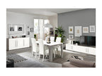 Boislis - Ensemble Salon Séjour Blanc et Marbre Meuble TV Buffet Table 160cm LIWB36396