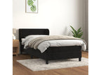 Lit à sommier tapissier avec matelas Noir 100x200 cm Velours BWPA63062