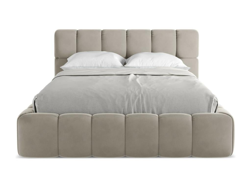 Lit coffre en velours 140x200 - Lumenao UUBK88430