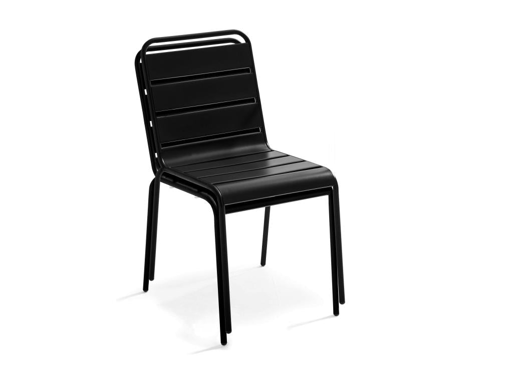 Chaise de jardin en métal noir - Lumenao NRFY79162