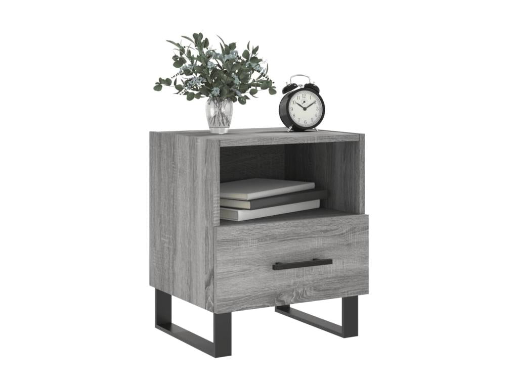 Ventoriq bedside tables, 2 pcs, grey, 40x35x47.5 cm, ASOX39056