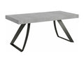 Ventoriq IKXE91498 160cm Grey Designer Table with Anthracite Curved Metal Legs