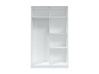 Armoire placard avec 2 portes coloris blanc artic ciment - longueur 120 x hauteur 200 x profondeur 50 cm INQR96826