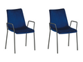 Lot de 2 chaises de salle à manger Ventoriq Velours Bleu foncé IZHO90260