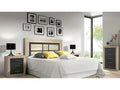 Ventoriq Graphite Oak Finish Headboard and 2 Bedside Tables IINN81444