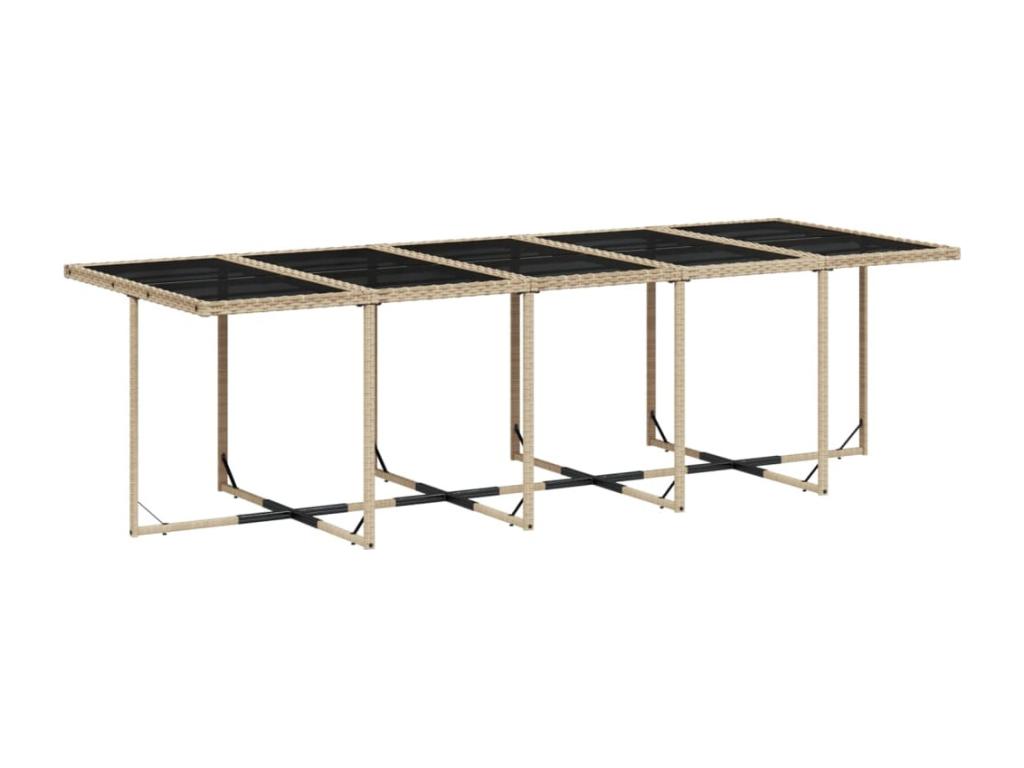 Lumenao 15-piece beige garden dining set and cushions CQPE29684