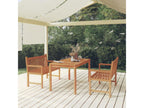 3-piece garden dining set, solid teak wood OIUX05314