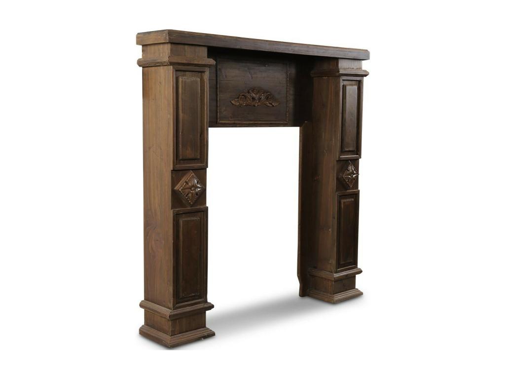 Fireplace Mantel Frame 102x18.5x103.5cm Brown Wood - Ventoriq AZGA33578