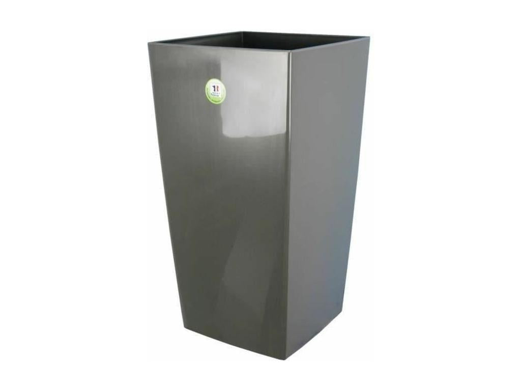 Nuance Flower Pot - Square - 38x38x69 cm - Glittery Grey PSQN01631