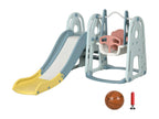 Children's play structure with slide and swing, basketball hoop, 3-in-1 play area for indoor and outdoor use, dimensions: 200x150x100 cm PRWG64464
