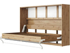 Armoire Lit escamotable 120x200cm Ventoriqérieur Horizontal Lit Rabattable Lit Mural Chêne Sauvage/Béton VMQU38981
