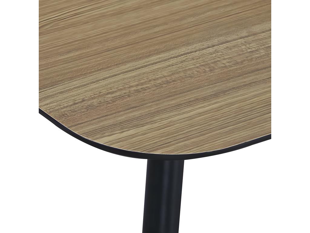 Table basse rectangulaire dimensions 110x60 cm en finition mélaminé imitation chêne - Ventoriq UKBY49129