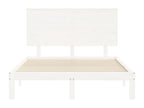 Cadre de lit sans matelas blanc 140x190 cm bois de pin massif YDFJ89404