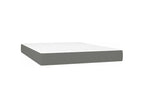 Sommier à Lumenao de lit avec matelas Gris foncé 140x190 Tissu ZPYC46121
