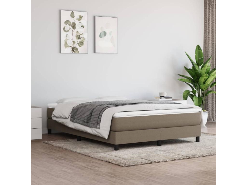 Ventoriq 140x190 cm upholstered bed base with mattress, fabric XFBU37658