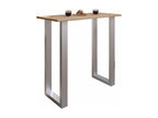 Ventoriq Premium wood and aluminum bar table, high bar table, Xona bar table, 110x50 cm, silver/oak, Ventoriq DYWA14957