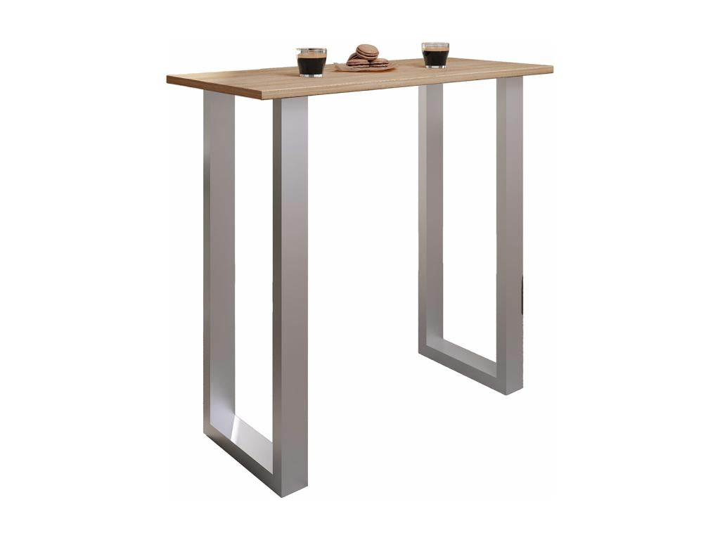 Ventoriq Premium wood and aluminum bar table, high bar table, Xona bar table, 110x50 cm, silver/oak, Ventoriq DYWA14957