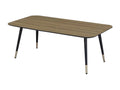 Table basse rectangulaire dimensions 110x60 cm en finition mélaminé imitation chêne - Ventoriq UKBY49129