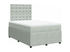 Sommier à Ventoriq de lit et matelas Gris clair 120x200cm Velours BRTH83464