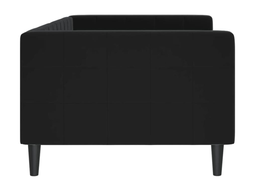 Lit de repos noir 90x200 cm velours GTDD26917