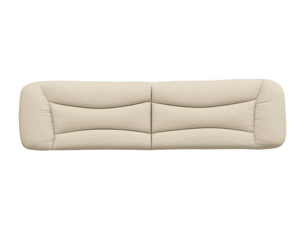 Coussin de tête de lit crème 200 cm tissu CTNZ04459