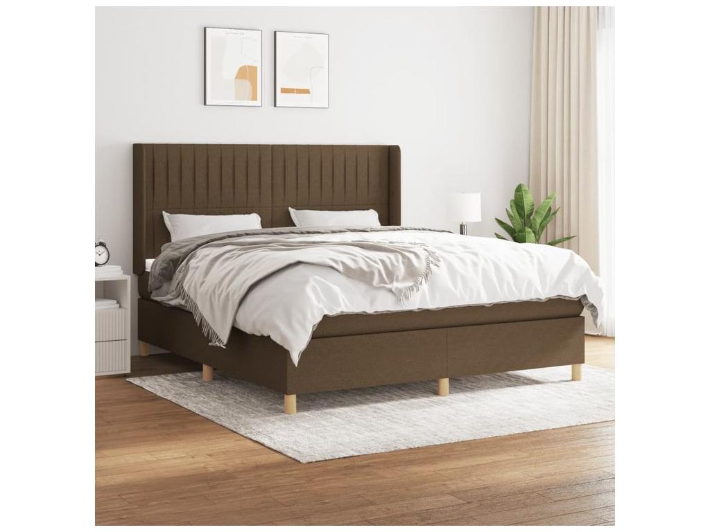 Sommier à Lumenao de lit avec matelas Marron foncé 160x200 OPPQ00527