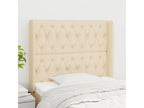 Tête de lit avec oreilles Crème 103x16x118/128 cm Tissu RTIR23995