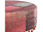 Red wooden stool 38x36 cm with fabric footrest Ventoriq GSOV23057