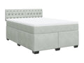 Sommier à Ventoriq de lit et matelas Gris clair 140x200cm Velours MYAL30168