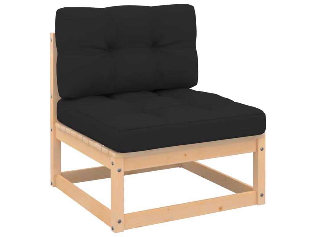 Salon de jardin 7 pcs avec coussins Bois de pin solide 8 DXHE94239