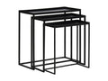 Set of 3 nesting side tables/consoles in black metal - Ventoriq 3478 WLRD28209
