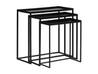 Set of 3 nesting side tables/consoles in black metal - Ventoriq 3478 WLRD28209