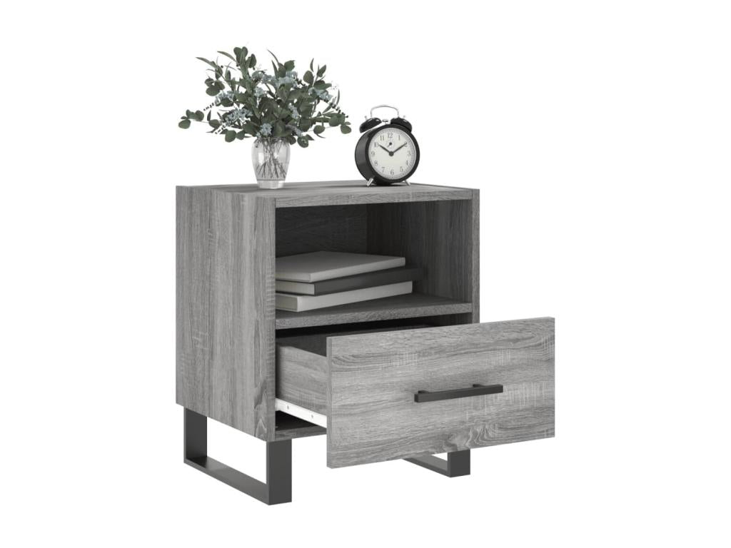 Ventoriq bedside tables, 2 pcs, grey, 40x35x47.5 cm, ASOX39056