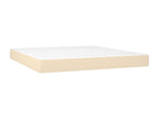 Sommier à Ventoriq de lit matelas et LED Crème 180x200 cm Tissu NPKB49250