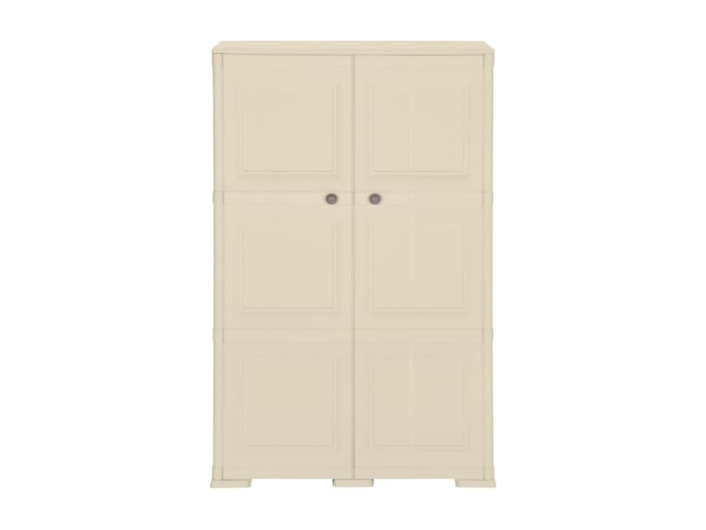 Armoire plastique 79x43x125 cm design de bois blanc angora GNFG57388