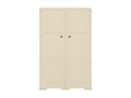Armoire plastique 79x43x125 cm design de bois blanc angora GNFG57388