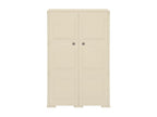 Armoire plastique 79x43x125 cm design de bois blanc angora GNFG57388