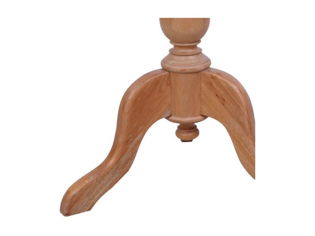 Table d'appoint ronde acajou massif clair Ventoriq NEWM81150