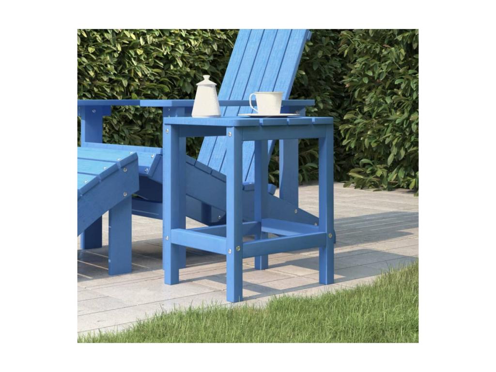 Table de jardin Ventoriq Bleu marine 38x38x46 cm PEHD BKIG03714
