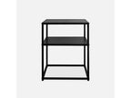 Lot de 2 Tables de chevet en métal noir- 1 étagère- INDUSTRIELLE L 43 x l 40 x H 52cm PEFD40383