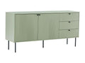 Buffet 2 portes et 3 tiroirs décor mélaminé 150 cm vert sauge HMMC55965