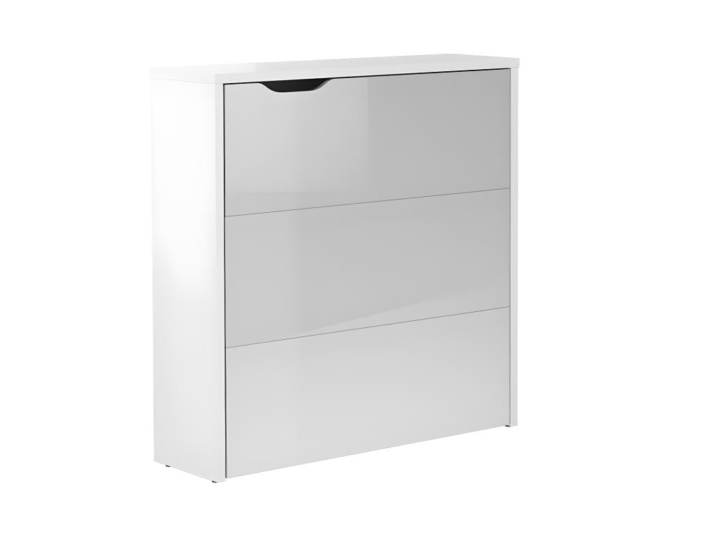Lumenao Bureau extensible avec rangementLumenao CW02 P Droit 90 cm blanc brillant MUZZ24022