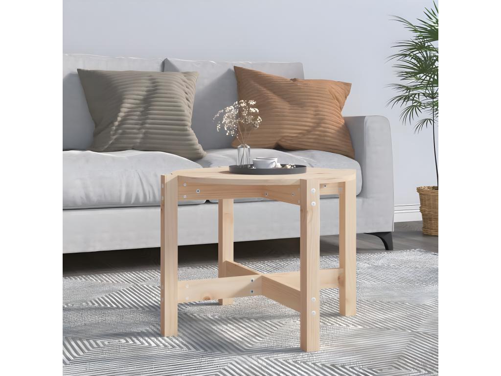 Table basse 62.5x45 cm Bois massif de pin SBAU87679