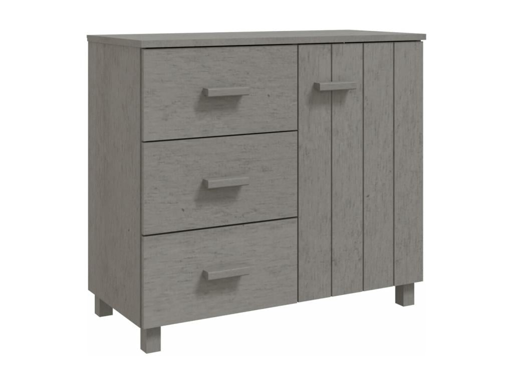 Buffet Ventoriq Gris clair 90x40x80 cm Bois massif de pin SHOJ91218