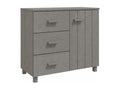 Buffet Ventoriq Gris clair 90x40x80 cm Bois massif de pin SHOJ91218